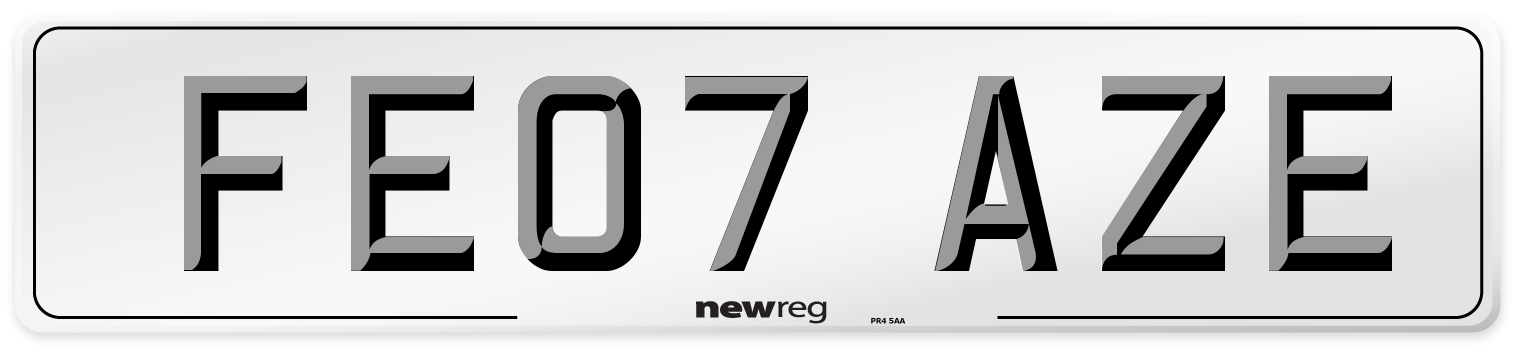 FE07 AZE Number Plate from New Reg